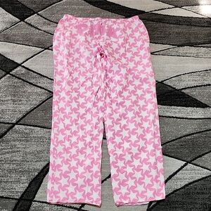 VINTAGE VS I ONLY SLEEP IN PINK 2006 EMBROIDERED SILVER SHINE WHITE STARS PANT